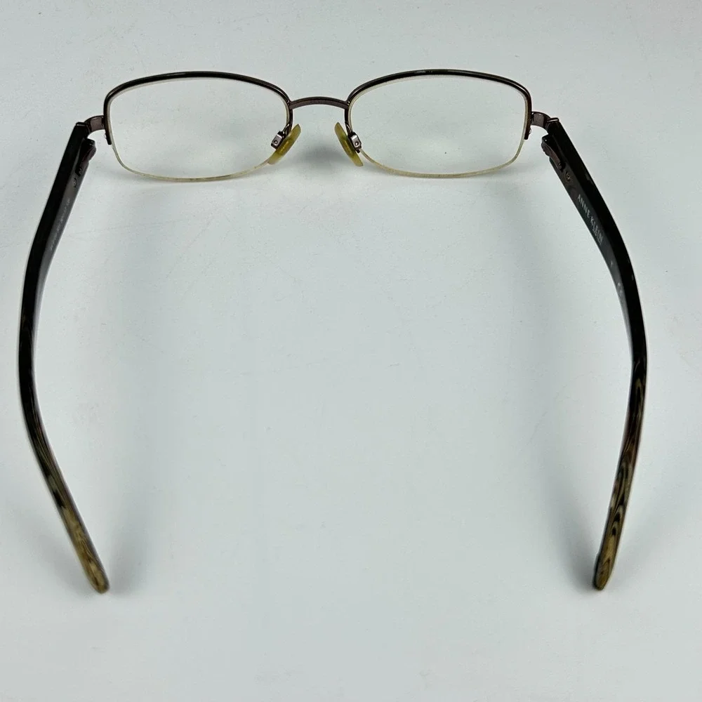 Anne Klein AK 9109 531 Womens Eyeglasses Frame Brown Half‎ Rim 50-17-135 mm